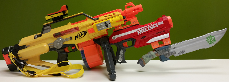 Nerf Stampede with Magnus and Machete (right)