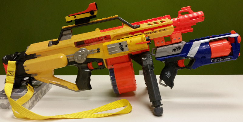 Nerf Stampede with Strongarm (right)